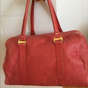 Red leather purse